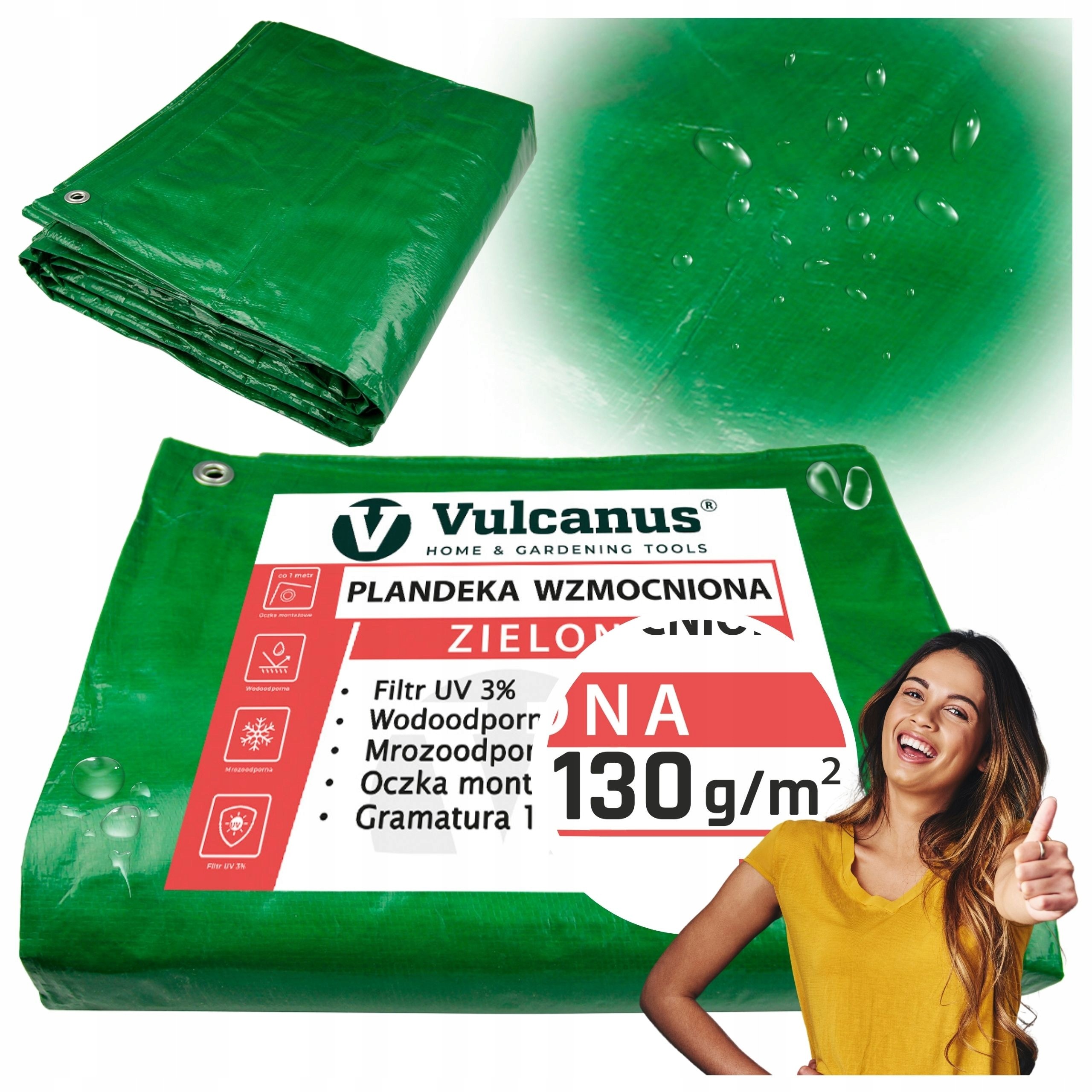 Vulcanus® zelená krycia plachta 5x6m - odolná ochrana pre každé počasie
